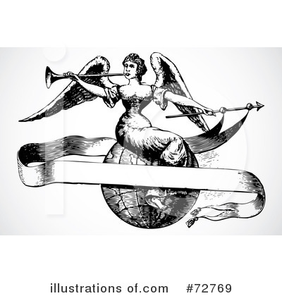 Royalty-Free (RF) Angel Clipart Illustration by BestVector - Stock Sample #72769