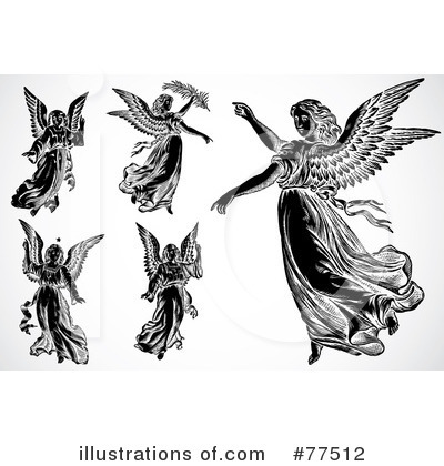 Royalty-Free (RF) Angel Clipart Illustration by BestVector - Stock Sample #77512