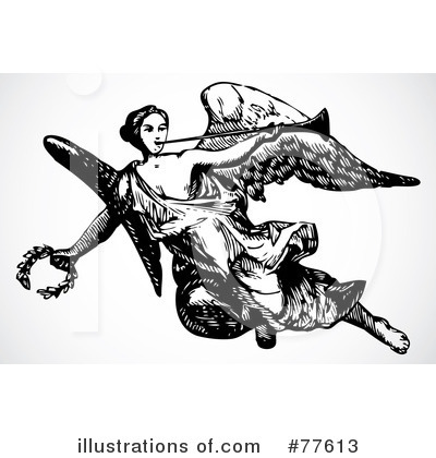 Royalty-Free (RF) Angel Clipart Illustration by BestVector - Stock Sample #77613