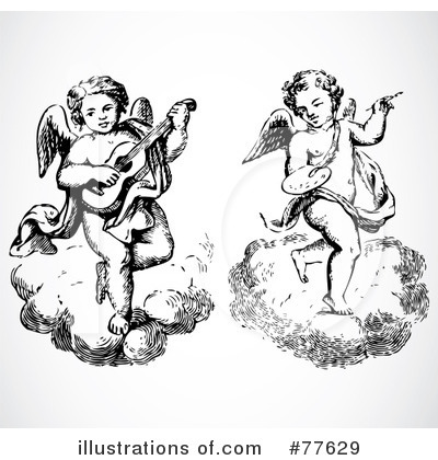 Royalty-Free (RF) Angel Clipart Illustration by BestVector - Stock Sample #77629