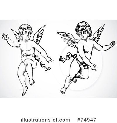 Royalty-Free (RF) Angels Clipart Illustration by BestVector - Stock Sample #74947