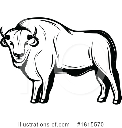Bison Clipart #1615570 by Vector Tradition SM