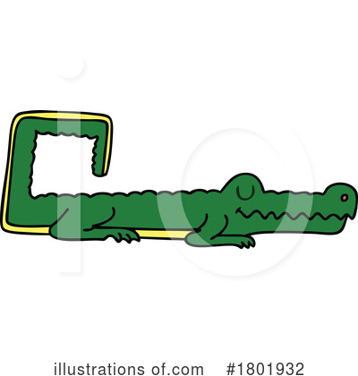 Crocodile Clipart #1801932 by lineartestpilot
