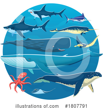 Sea Life Clipart #1807791 by Vector Tradition SM
