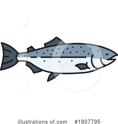 Salmon Clipart #1807795 by Vector Tradition SM