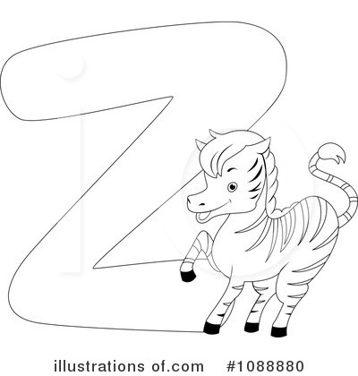 Royalty-Free (RF) Animal Letters Clipart Illustration by BNP Design Studio - Stock Sample #1088880