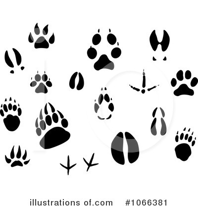 Animal Tracks Clipart #1066381 by Vector Tradition SM