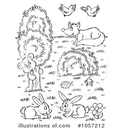 Royalty-Free (RF) Animals Clipart Illustration by Alex Bannykh - Stock Sample #1057212