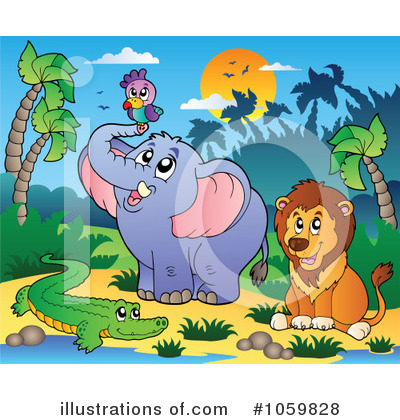 Royalty-Free (RF) Animals Clipart Illustration by visekart - Stock Sample #1059828