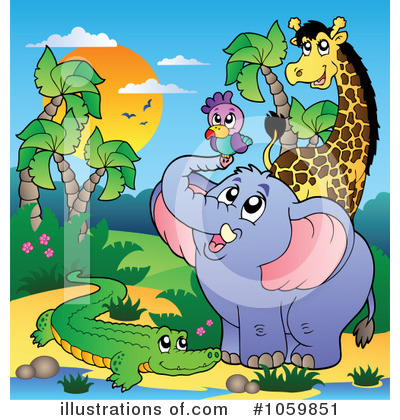 Royalty-Free (RF) Animals Clipart Illustration by visekart - Stock Sample #1059851