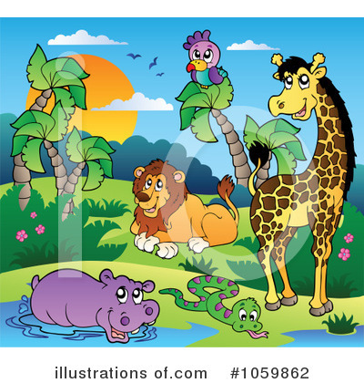 Royalty-Free (RF) Animals Clipart Illustration by visekart - Stock Sample #1059862