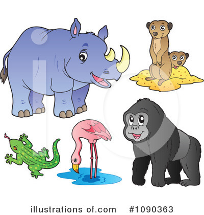 Zoo Animals Clipart #1090363 by visekart