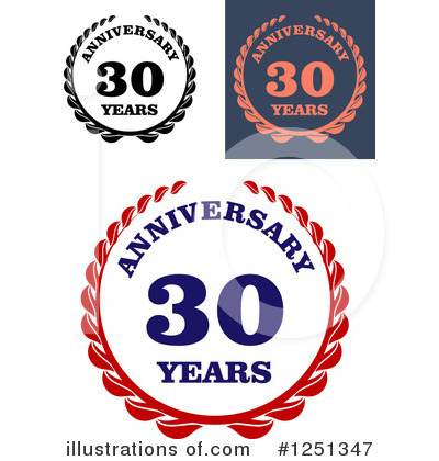 Royalty-Free (RF) Anniversary Clipart Illustration by Vector Tradition SM - Stock Sample #1251347