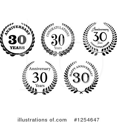 Royalty-Free (RF) Anniversary Clipart Illustration by Vector Tradition SM - Stock Sample #1254647