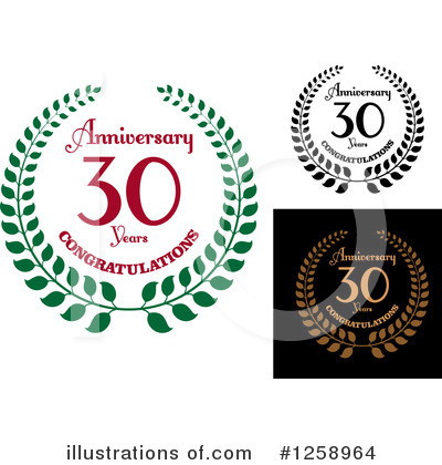 Royalty-Free (RF) Anniversary Clipart Illustration by Vector Tradition SM - Stock Sample #1258964