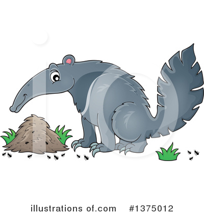 Royalty-Free (RF) Anteater Clipart Illustration by visekart - Stock Sample #1375012