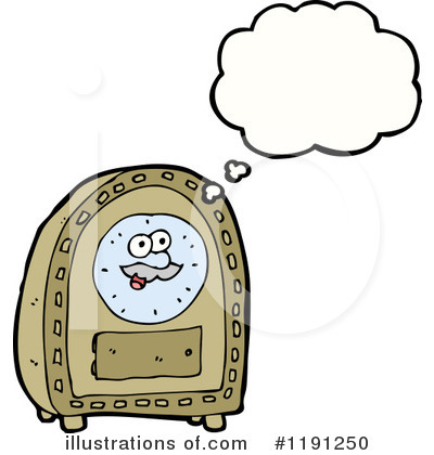 Royalty-Free (RF) Antique Clock Clipart Illustration by lineartestpilot - Stock Sample #1191250