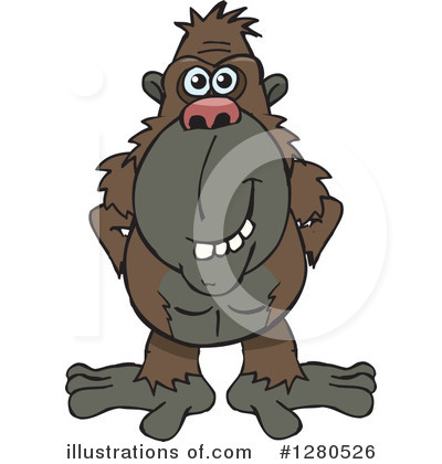 Royalty-Free (RF) Ape Clipart Illustration by Dennis Holmes Designs - Stock Sample #1280526