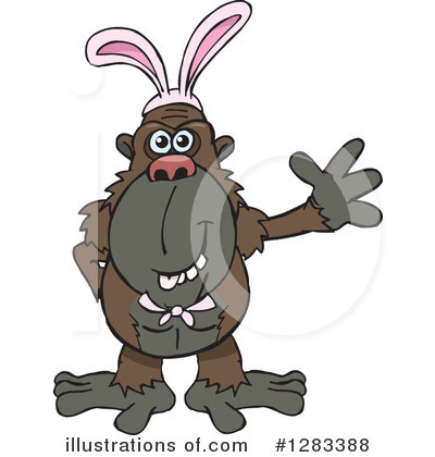 Royalty-Free (RF) Ape Clipart Illustration by Dennis Holmes Designs - Stock Sample #1283388