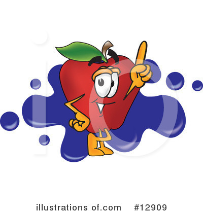 Royalty-Free (RF) Apple Character Clipart Illustration by Mascot Junction - Stock Sample #12909
