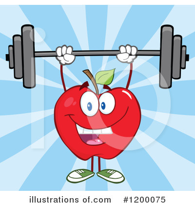Royalty-Free (RF) Apple Clipart Illustration by Hit Toon - Stock Sample #1200075