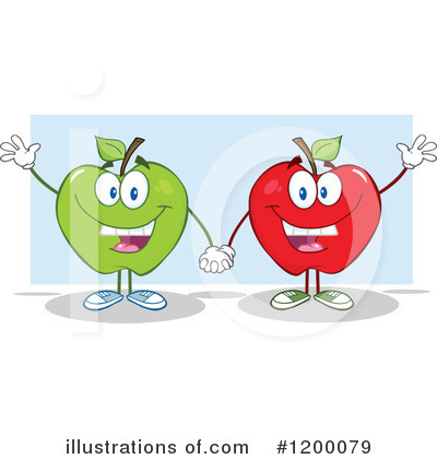 Royalty-Free (RF) Apple Clipart Illustration by Hit Toon - Stock Sample #1200079