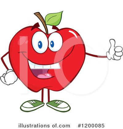 Royalty-Free (RF) Apple Clipart Illustration by Hit Toon - Stock Sample #1200085