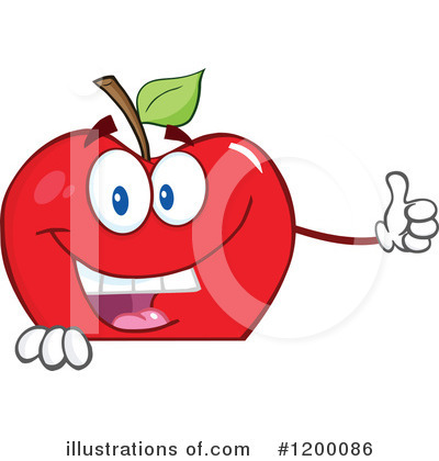 Royalty-Free (RF) Apple Clipart Illustration by Hit Toon - Stock Sample #1200086