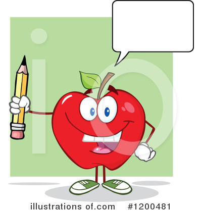 Royalty-Free (RF) Apple Clipart Illustration by Hit Toon - Stock Sample #1200481