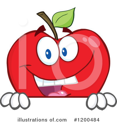 Royalty-Free (RF) Apple Clipart Illustration by Hit Toon - Stock Sample #1200484