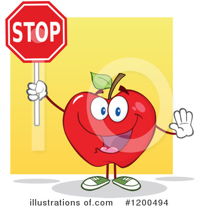 Royalty-Free (RF) Apple Clipart Illustration by Hit Toon - Stock Sample #1200494