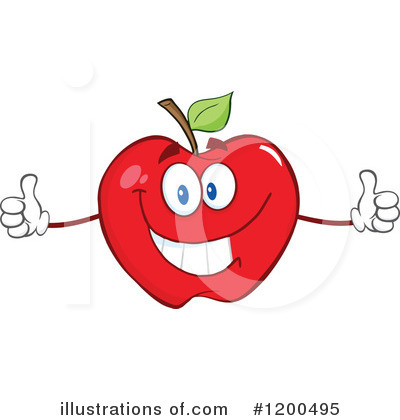 Royalty-Free (RF) Apple Clipart Illustration by Hit Toon - Stock Sample #1200495