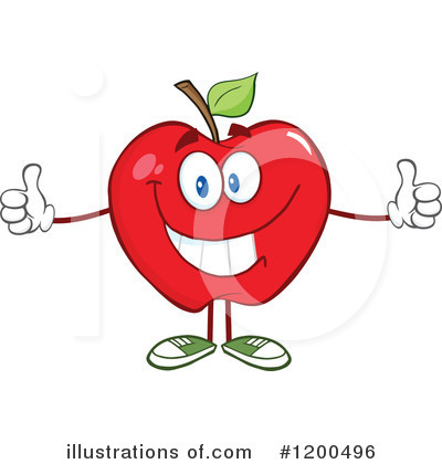 Royalty-Free (RF) Apple Clipart Illustration by Hit Toon - Stock Sample #1200496