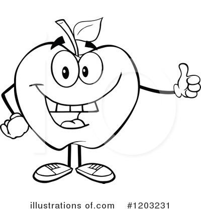 Royalty-Free (RF) Apple Clipart Illustration by Hit Toon - Stock Sample #1203231