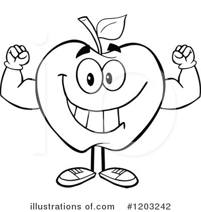 Royalty-Free (RF) Apple Clipart Illustration by Hit Toon - Stock Sample #1203242