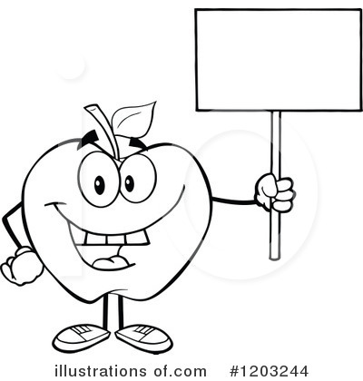 Royalty-Free (RF) Apple Clipart Illustration by Hit Toon - Stock Sample #1203244