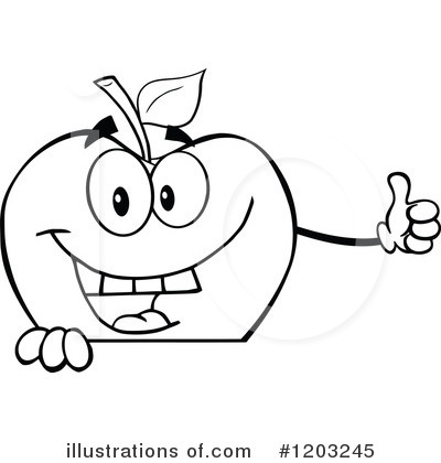 Royalty-Free (RF) Apple Clipart Illustration by Hit Toon - Stock Sample #1203245