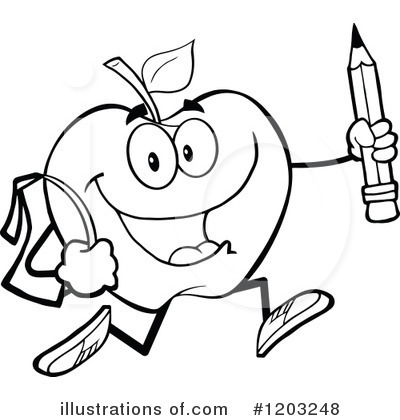 Royalty-Free (RF) Apple Clipart Illustration by Hit Toon - Stock Sample #1203248