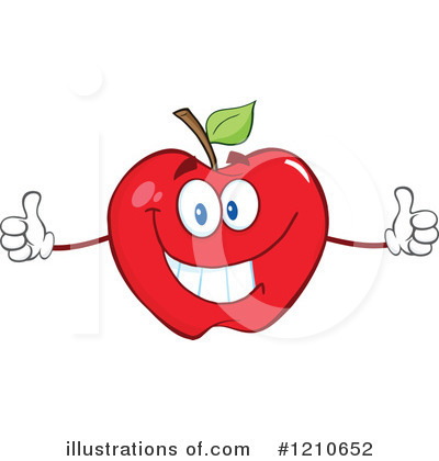 Royalty-Free (RF) Apple Clipart Illustration by Hit Toon - Stock Sample #1210652