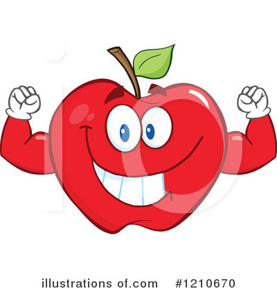 Royalty-Free (RF) Apple Clipart Illustration by Hit Toon - Stock Sample #1210670