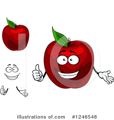 Royalty-Free (RF) Apple Clipart Illustration by Vector Tradition SM - Stock Sample #1246548