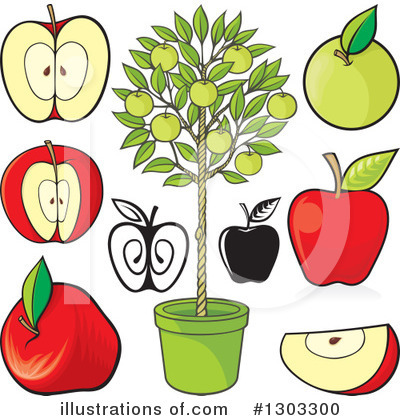 Royalty-Free (RF) Apple Clipart Illustration by Any Vector - Stock Sample #1303300