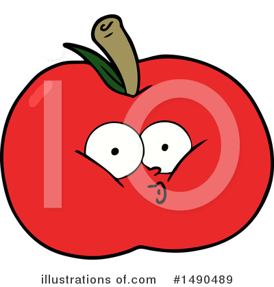 Royalty-Free (RF) Apple Clipart Illustration by lineartestpilot - Stock Sample #1490489
