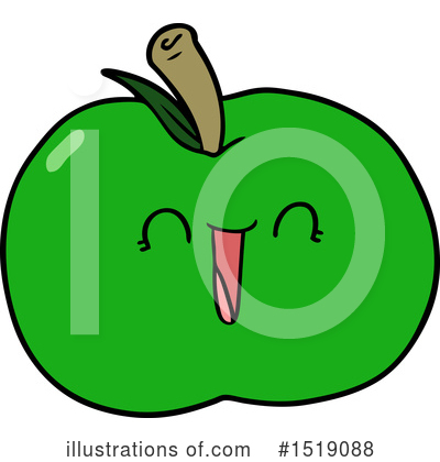 Royalty-Free (RF) Apple Clipart Illustration by lineartestpilot - Stock Sample #1519088