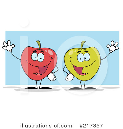 Royalty-Free (RF) Apple Clipart Illustration by Hit Toon - Stock Sample #217357