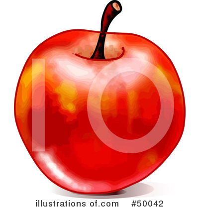 Royalty-Free (RF) Apple Clipart Illustration by Pushkin - Stock Sample #50042