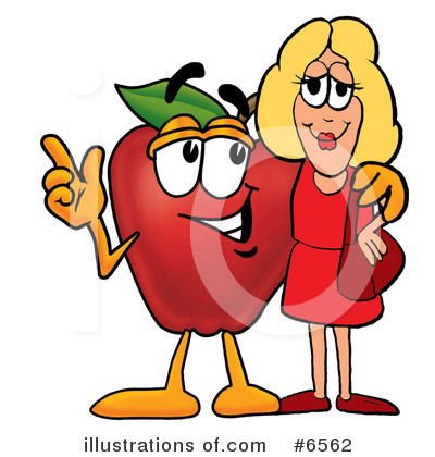 Royalty-Free (RF) Apple Clipart Illustration by Mascot Junction - Stock Sample #6562