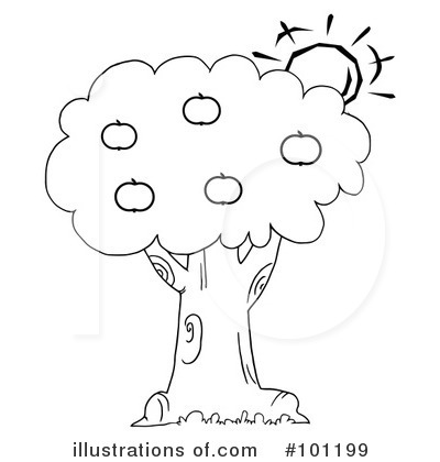 Royalty-Free (RF) Apple Tree Clipart Illustration by Hit Toon - Stock Sample #101199