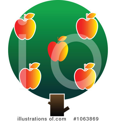 Royalty-Free (RF) Apple Tree Clipart Illustration by Vector Tradition SM - Stock Sample #1063869