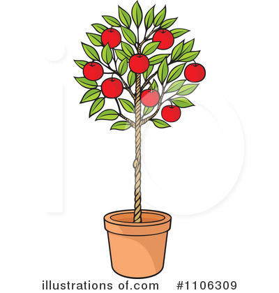 Royalty-Free (RF) Apple Tree Clipart Illustration by Any Vector - Stock Sample #1106309